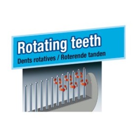 Etrille à dent rotative